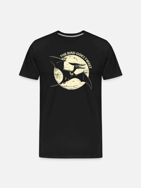 Bird Goes Tweet Premium - Men's Premium Organic T-Shirt - black