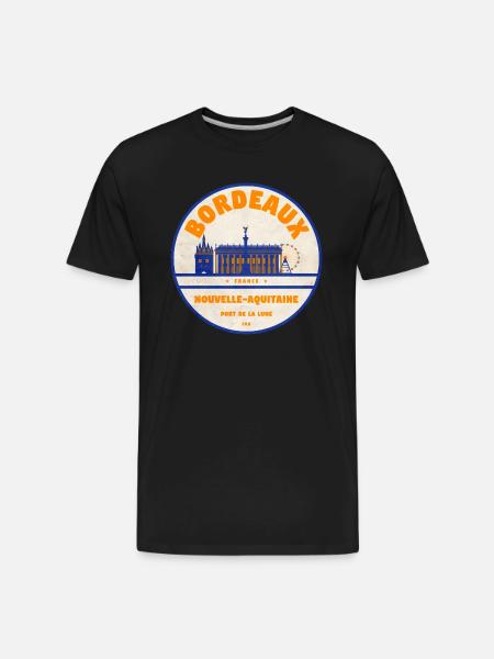 Bordeaux Skyline - Men's Premium Organic T-Shirt - black