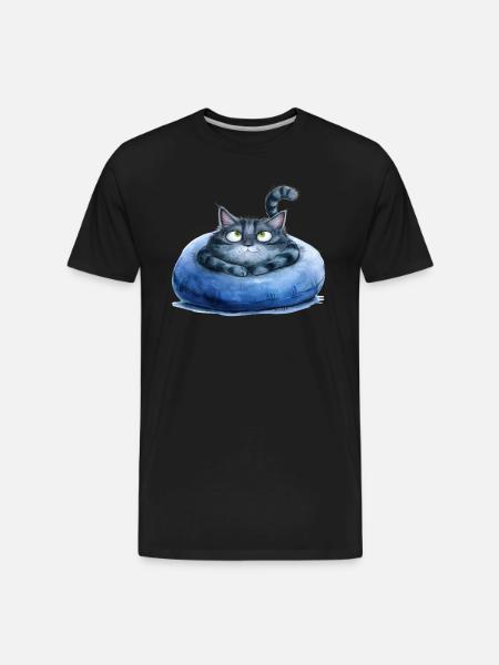 Funny Cat - Men's Premium Organic T-Shirt - black