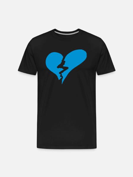 Broken heart - Men's Premium Organic T-Shirt - black