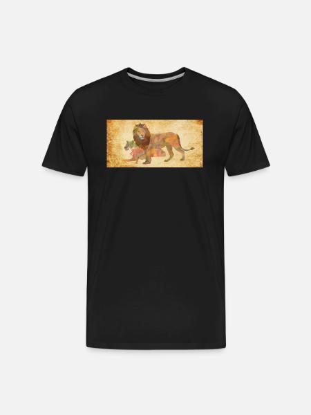 lion - Men's Premium Organic T-Shirt - black