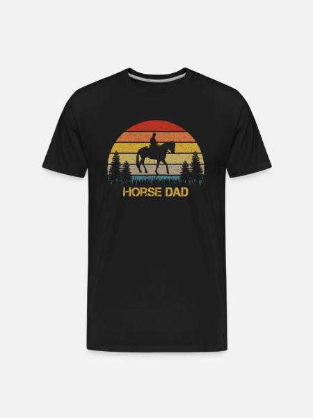 Horse Dad - Men's Premium Organic T-Shirt - black