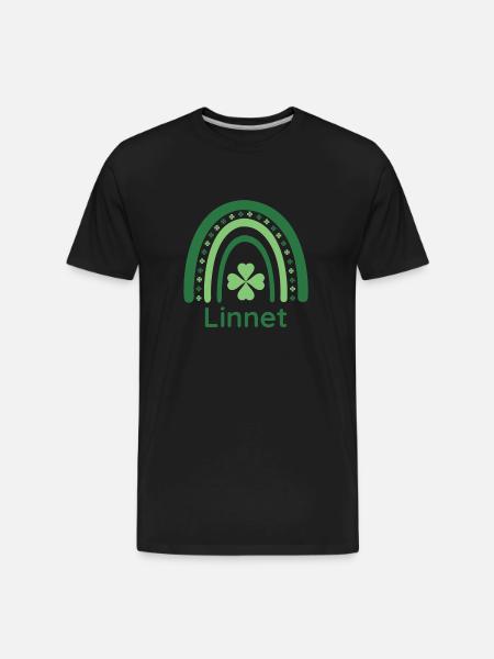 Linnet Clover Charm Boho Rainbow - Men's Premium Organic T-Shirt - black