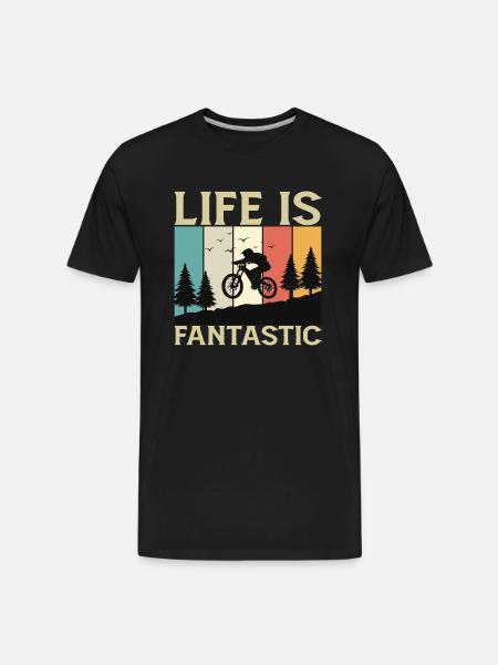Life is Fantastic - Men's Premium Organic T-Shirt - black