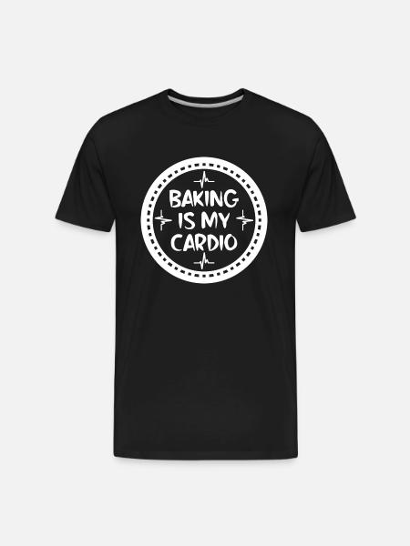 Baking Is My Cardio - Men's Premium Organic T-Shirt - black
