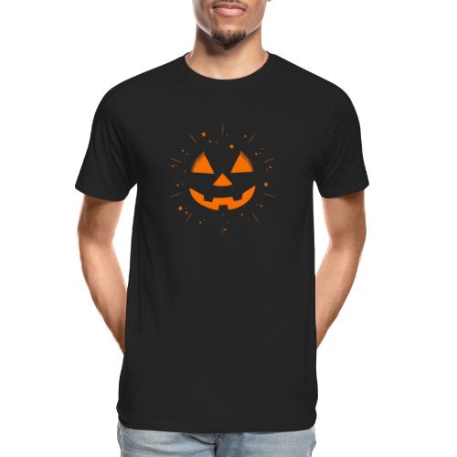 SKM Pumpkin Face & Stars, Orange - Men's Premium Organic T-Shirt