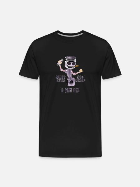 Piston design - Men's Premium Organic T-Shirt - black