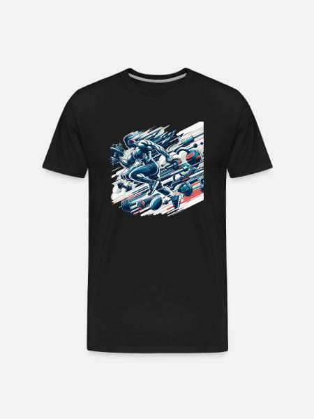 Workout Energy - Men's Premium Organic T-Shirt - black