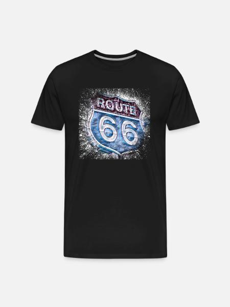 Route 66 - Men's Premium Organic T-Shirt - black