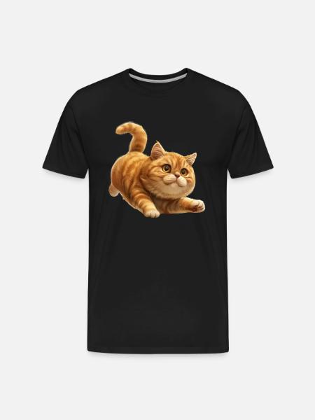 Funny Cat - Men's Premium Organic T-Shirt - black