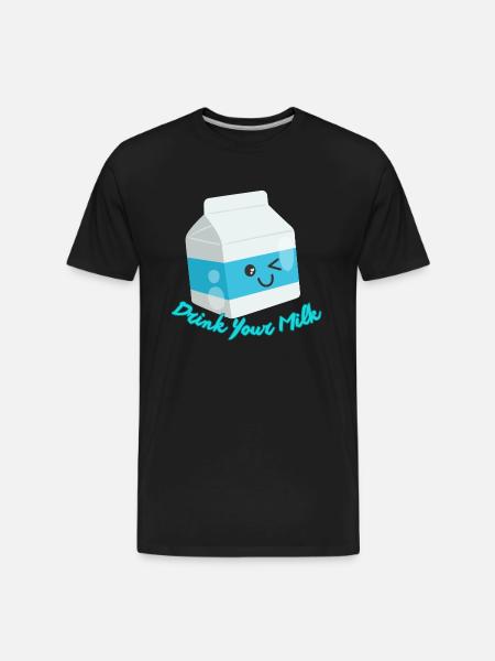 Drink Your Milk - Men's Premium Organic T-Shirt - black