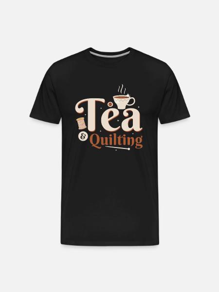 Tea & Quilting Quilter Sewing - Men's Premium Organic T-Shirt - black