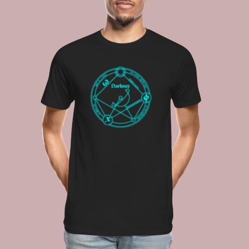 darknet logo cyan - Men's Premium Organic T-Shirt