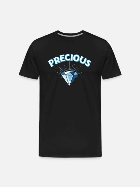 Precious Sparkling Glitter Diamond - Men's Premium Organic T-Shirt - black