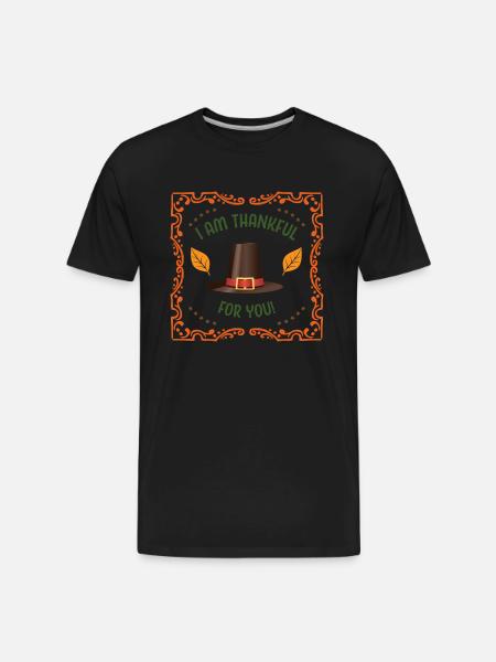 Thankfulness - Men's Premium Organic T-Shirt - black