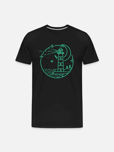 Light House - Men's Premium Organic T-Shirt - black