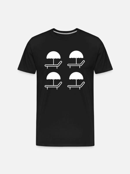 beach umbrella icon - Men's Premium Organic T-Shirt - black