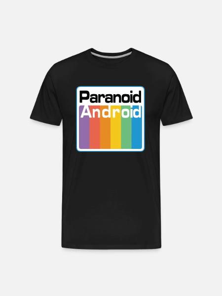 paranoid android - Men's Premium Organic T-Shirt - black