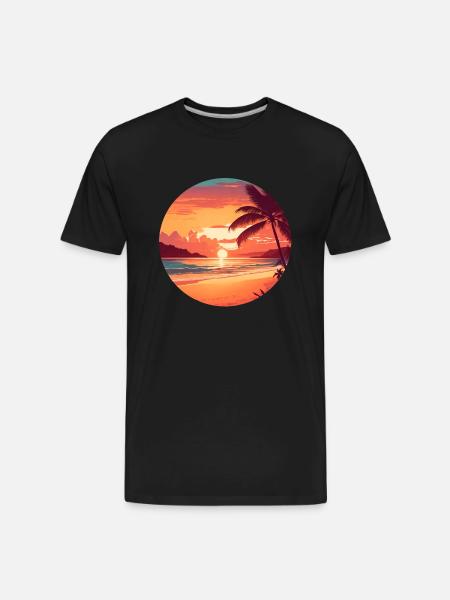 Sunset Serenity - Men's Premium Organic T-Shirt - black