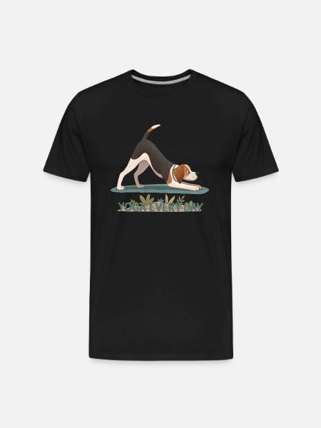 Yogi the Downward Dog - Men's Premium Organic T-Shirt - black