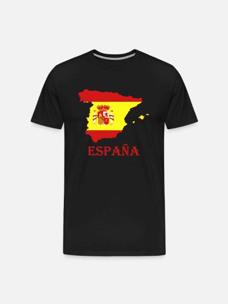 España - Men's Premium Organic T-Shirt - black