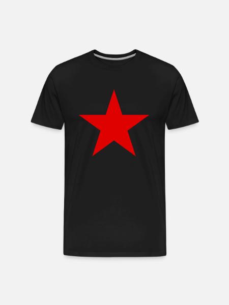 RED STAR - Men's Premium Organic T-Shirt - black