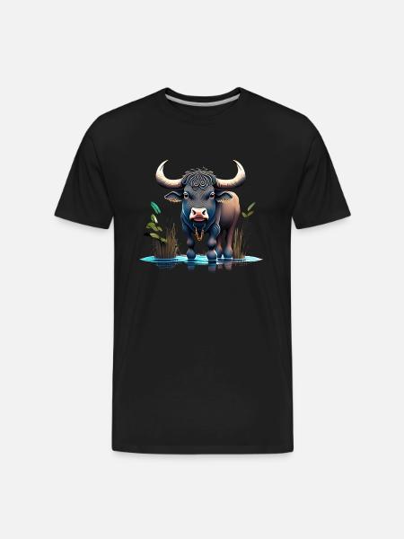 Water Buffalo - Men's Premium Organic T-Shirt - black