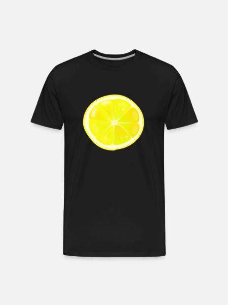Lemon slice - Men's Premium Organic T-Shirt - black