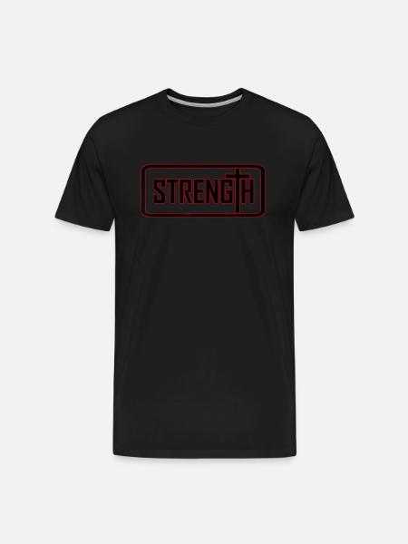 Christian Religious Clothing Strength - Men's Premium Organic T-Shirt - black