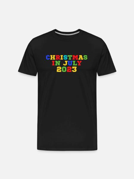 Christmas In July - Men's Premium Organic T-Shirt - black