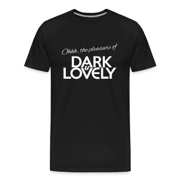 Dark Lovely - Men's Premium Organic T-Shirt - black - Front - AI Model Male 185 light (185cm)
