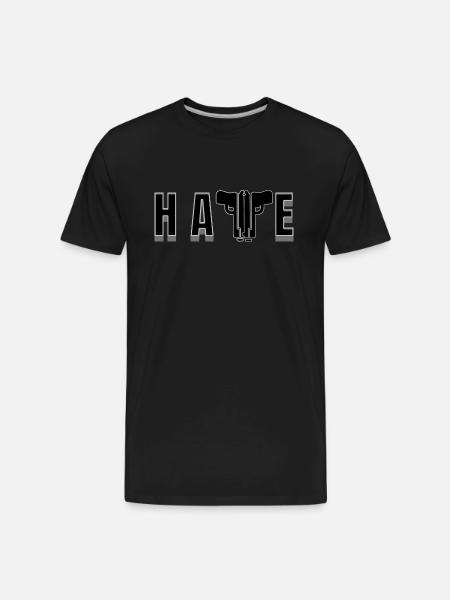 HATE GUNS - Men's Premium Organic T-Shirt - black