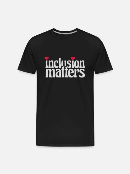 inclusion matters logo quote - Men's Premium Organic T-Shirt - black