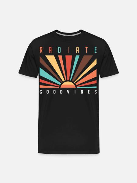 Radiate Good Vibes - Men's Premium Organic T-Shirt - black