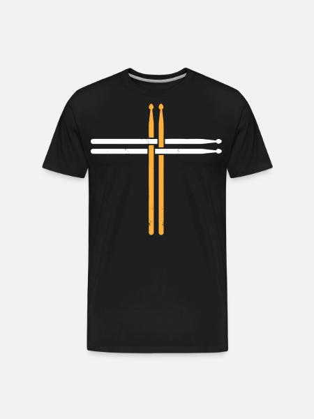 Christian Drummer, Drumsticks - Men's Premium Organic T-Shirt - black