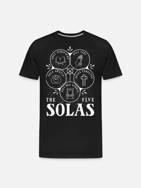 5 Solas, Protestant Christian Reformation - Men's Premium Organic T-Shirt - black
