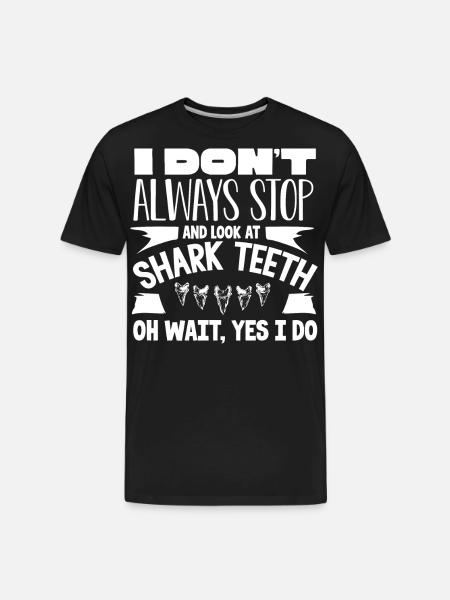 Sharks, Shark Teeth Collector - Men's Premium Organic T-Shirt - black