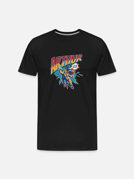 Superhero Arthur - Men's Premium Organic T-Shirt - black