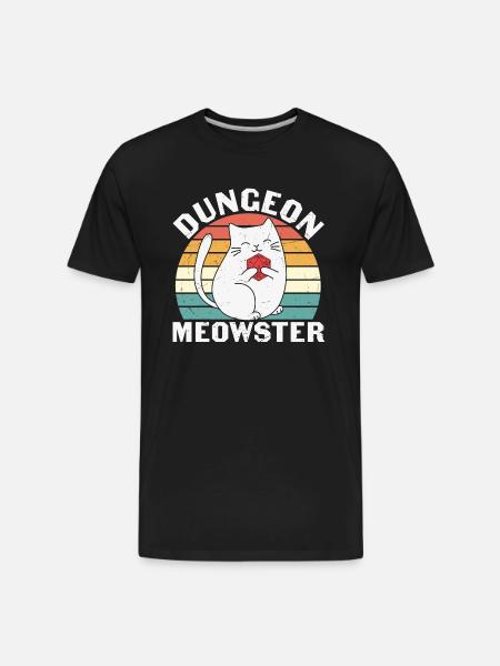 Dungeon meowster - Men's Premium Organic T-Shirt - black