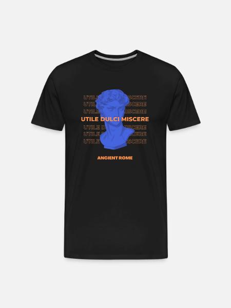 Latin Quote Roman Art - Men's Premium Organic T-Shirt - black