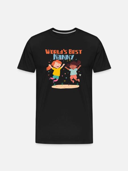 Worlds Best Nanny - Men's Premium Organic T-Shirt - black