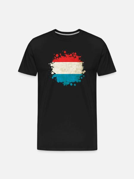 Luxembourg flags blob - Men's Premium Organic T-Shirt - black