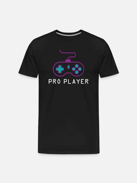 Pro Player Gamer - Men's Premium Organic T-Shirt - black