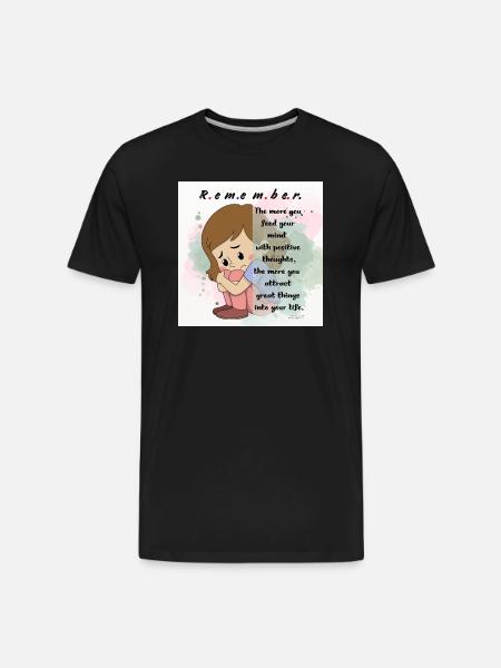 Positive Mindfulness Inspirational Design - Men's Premium Organic T-Shirt - black