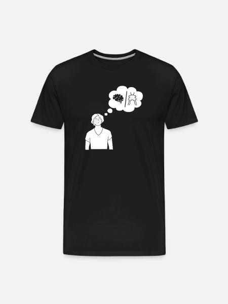 Dual Thought Silhouette - Men's Premium Organic T-Shirt - black
