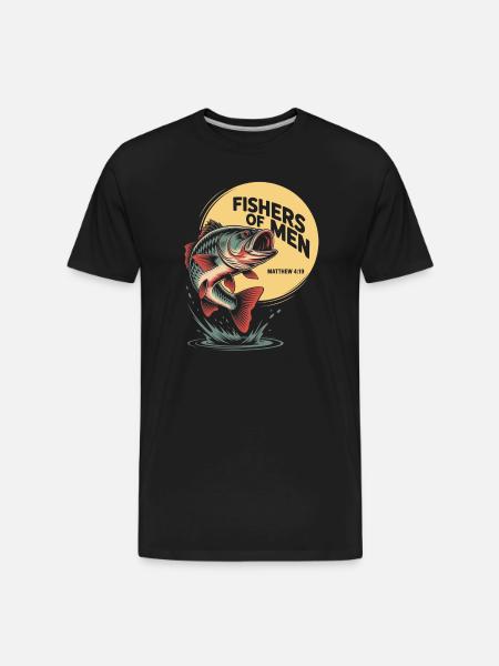 Fisher of Men Emblem - Men's Premium Organic T-Shirt - black