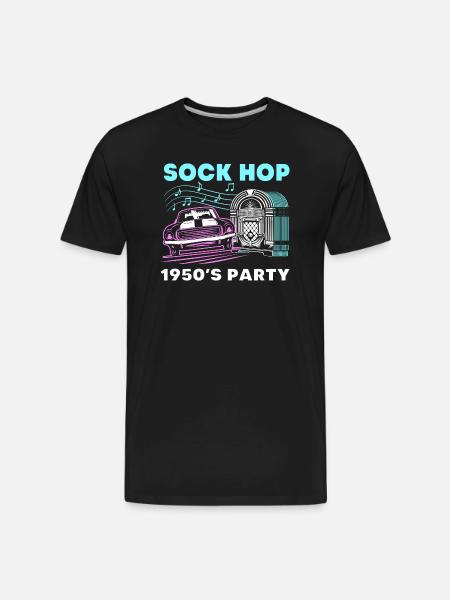 Music Dance Sock Hop - Men's Premium Organic T-Shirt - black