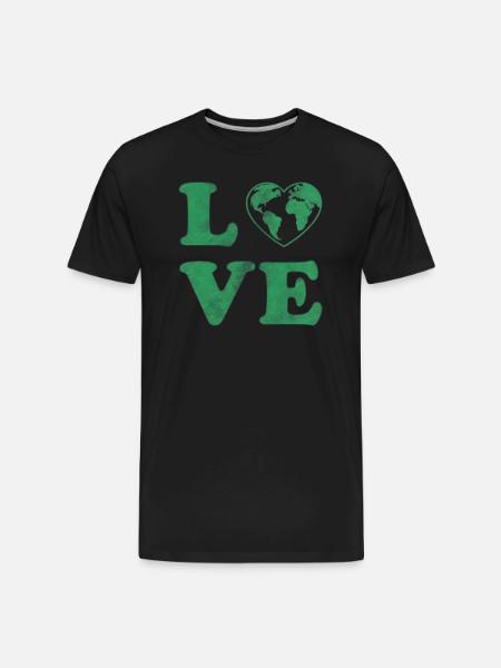 Love Your Mother Earth Graphic - Men's Premium Organic T-Shirt - black