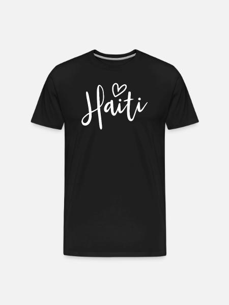 Haiti Heart Women's Love Haiti - Men's Premium Organic T-Shirt - black