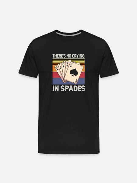 Spades Card Player Card Game - Men's Premium Organic T-Shirt - black